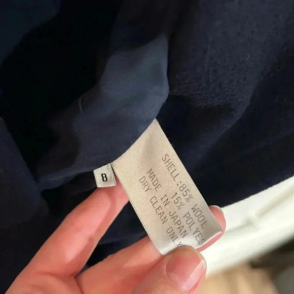 J. MCLAUGHLIN Vintage Wool Double Breasted Pea Coat Navy J Crew Ralph Lauren 8 - Picture 8 of 9